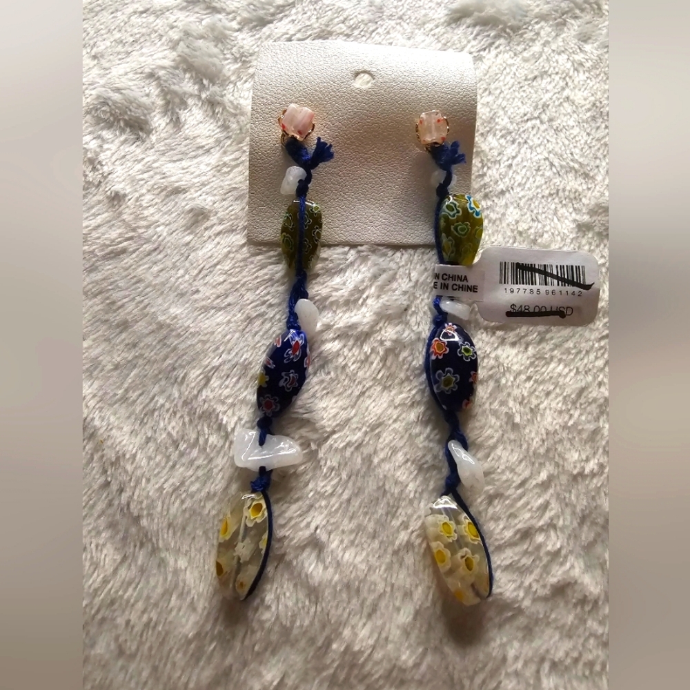 NWT FREE PEOPLE GLASS EARRINGS